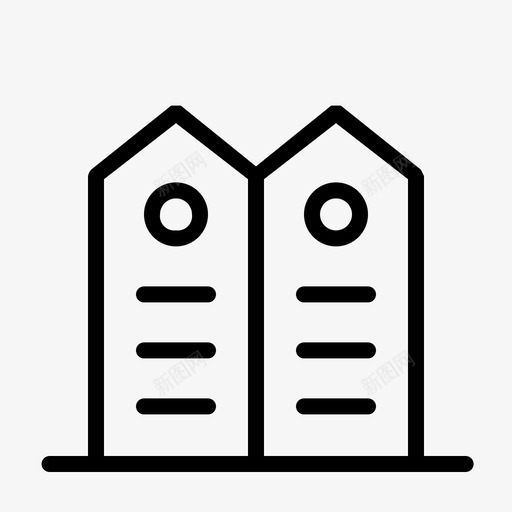 双子楼建筑商业svg_新图网 https://ixintu.com 双子楼 建筑 城市 建筑商 商业 商业城 变化