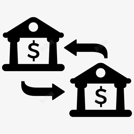 资金转移银行交易svg_新图网 https://ixintu.com 资金 转移 交易 银行 财务 设置