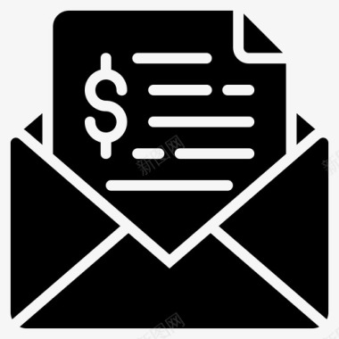 电子邮件账单信封图标