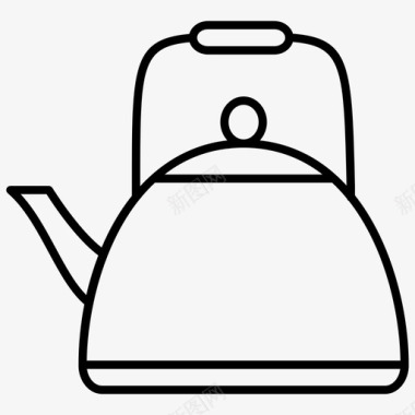 水壶煮沸器野营用具图标