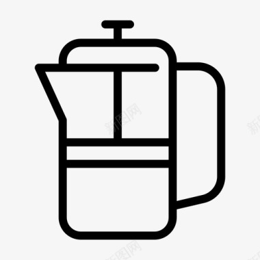 法式压榨咖啡咖啡热咖啡图标