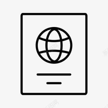 护照全球国际图标
