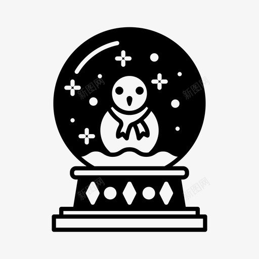 圣诞球装饰玻璃svg_新图网 https://ixintu.com 圣诞 装饰 玻璃 雪人 雕文