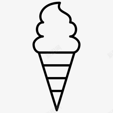 冰淇淋冷的凉的图标