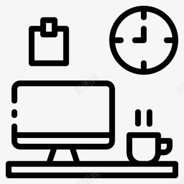 办公桌电脑车站图标