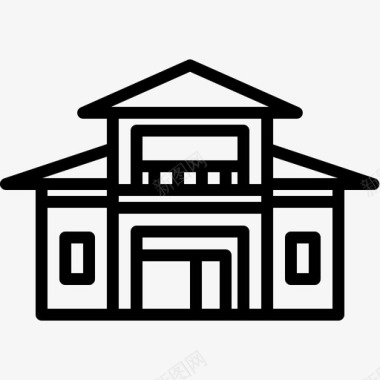 别墅建筑家庭住宅图标