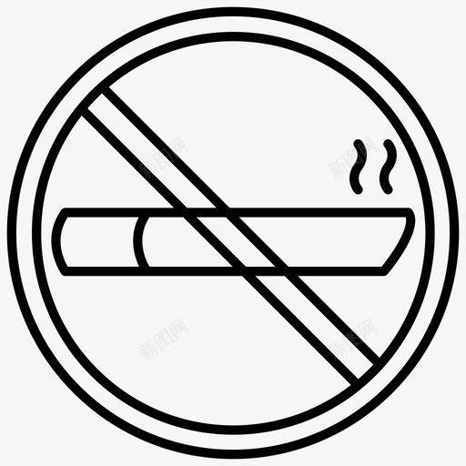 禁止吸烟戒烟标志svg_新图网 https://ixintu.com 禁止 吸烟 戒烟 标志 烟草 医院