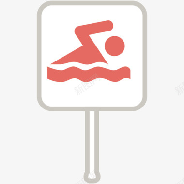 三维游泳场图标