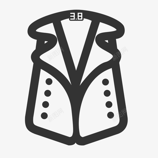 马甲灰色svg_新图网 https://ixintu.com 马甲 灰色 线性 单色 可爱 圆润