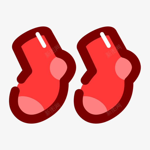 袜子svg_新图网 https://ixintu.com 袜子 填充 扁平 多色 圆润