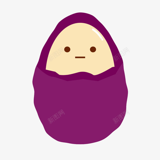 紫薯花生svg_新图网 https://ixintu.com 紫薯 花生 扁平 可爱