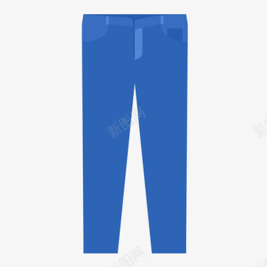 服装icon纯色版牛仔裤图标