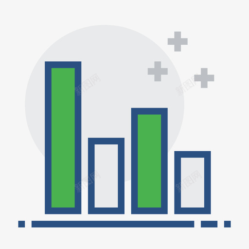 柱状图svg_新图网 https://ixintu.com 柱状 填充 扁平 线性 多色 简约 精美 可爱