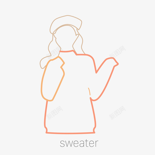 sweater3svg_新图网 https://ixintu.com 毛衣 衣服 线性