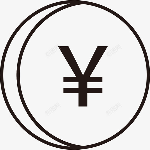 金币1svg_新图网 https://ixintu.com 金币 线性 扁平 简约 单色