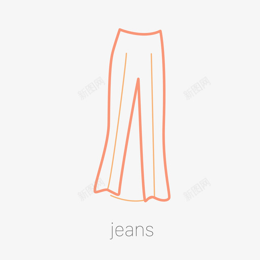 jeans1svg_新图网 https://ixintu.com 线性 服饰 衣服 时尚 青春 简约 裤子