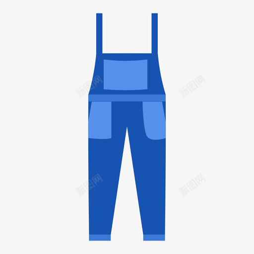 服装icon纯色版背带裤svg_新图网 https://ixintu.com 服装 纯色 色版 背带 多色