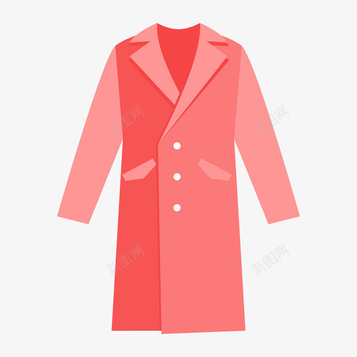 服装icon纯色版大衣svg_新图网 https://ixintu.com 服装 纯色 色版 大衣 多色