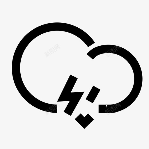 雷阵雨加冰雹svg_新图网 https://ixintu.com 雷阵雨 冰雹