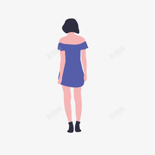 女人背影svg_新图网 https://ixintu.com 女人 背影