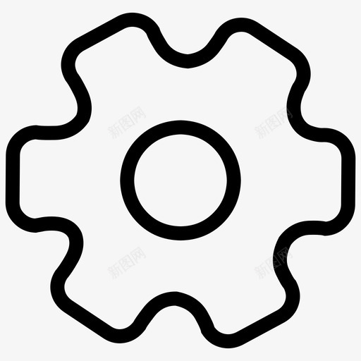 齿轮空心svg_新图网 https://ixintu.com 齿轮 空心