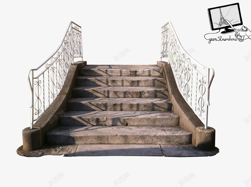 建筑桥楼梯png免抠素材_新图网 https://ixintu.com 建筑 楼梯