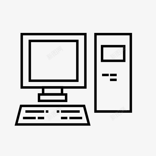 电脑显示器和键盘个人电脑svg_新图网 https://ixintu.com 电脑 显示器 键盘 个人电脑 家具