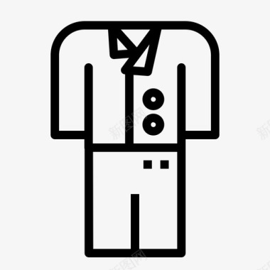 婚纱服装夹克图标