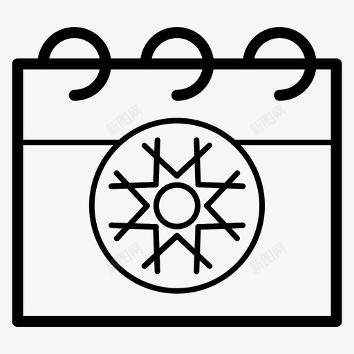 日历圣诞节12月25日svg_新图网 https://ixintu.com 日历 圣诞节 月日 活动 冬季