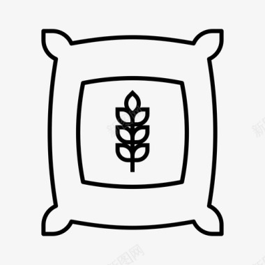 一袋小麦谷物农业图标