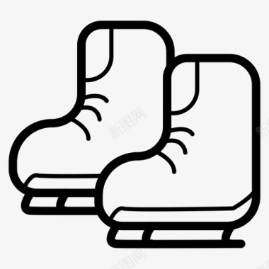 滑雪鞋溜冰鞋鞋图标