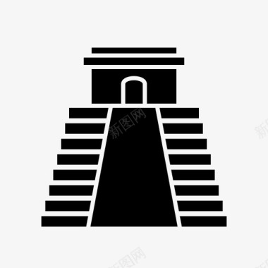 玛雅金字塔墨西哥纪念碑图标