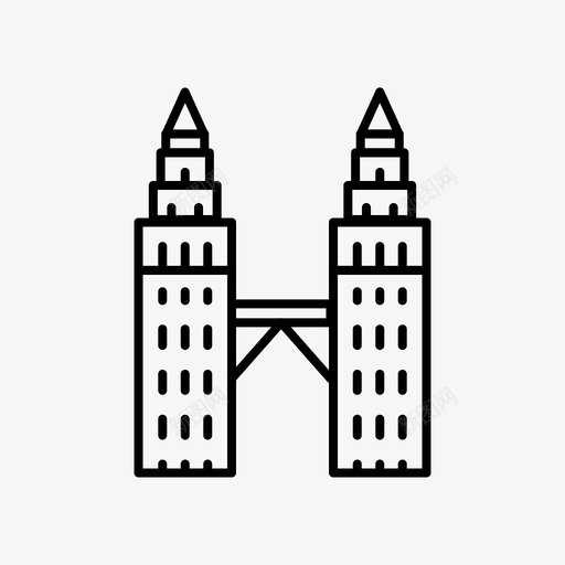 双塔建筑酒店svg_新图网 https://ixintu.com 双塔 建筑 酒店 旅游地