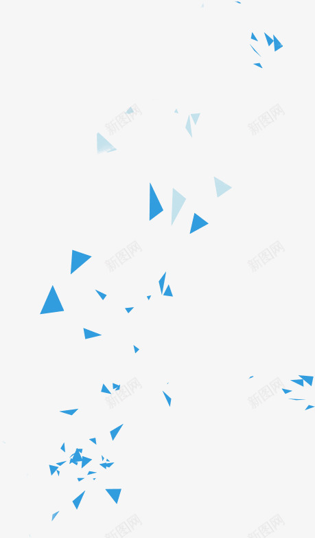 彩色矢量三角形漂浮物png免抠素材_新图网 https://ixintu.com 三角形 蓝色的 灰色的 矢量 彩色碎片 漂浮物