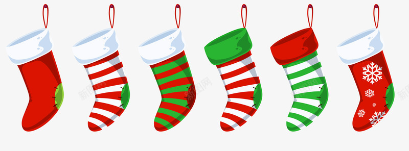 圣诞袜子圣诞袜袜子AI风格卡通袜子png免抠素材_新图网 https://ixintu.com 袜子 圣诞 风格 卡通