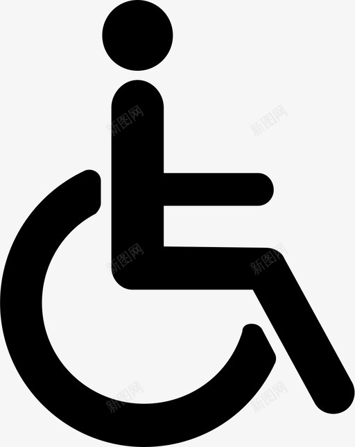 残废轮椅svg_新图网 https://ixintu.com 残废 轮椅