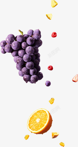 葡萄水果透明抠图免扣素材
