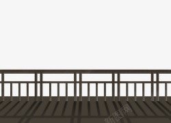 栏杆带平台影子版素材