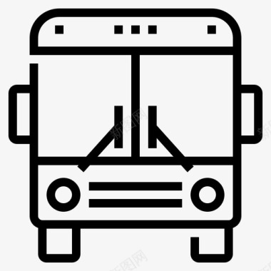 公共交通公共汽车预算和费用概要图标