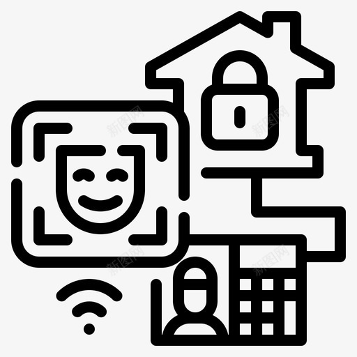 人脸扫描生物识别识别svg_新图网 https://ixintu.com 人脸 扫描 生物识别 识别 安全 技术 智能家居