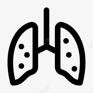 肺部疾病感染图标