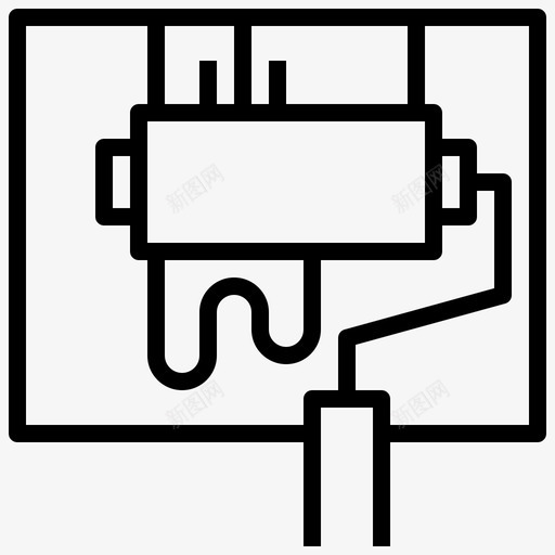 油漆辊油漆工修理工svg_新图网 https://ixintu.com 油漆 油漆工 修理工 劳动节