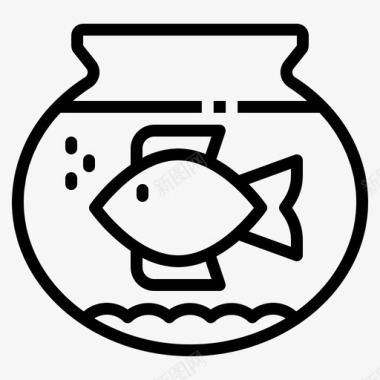 鱼缸水族馆金鱼图标