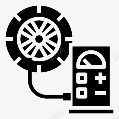轮胎充气赛车图标