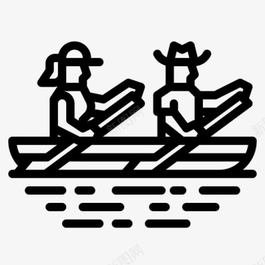 独木舟比赛皮艇图标