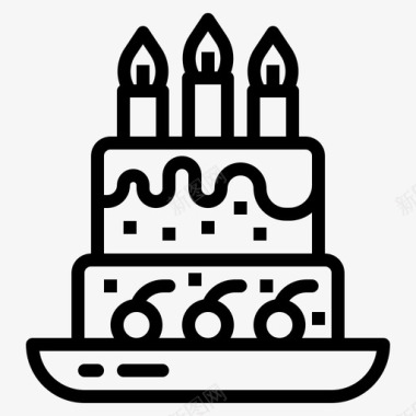 生日蛋糕面包房蛋糕图标