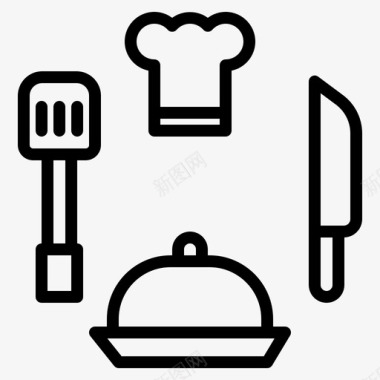 厨师工具烹饪厨房图标