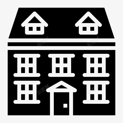 住宅建筑物城市svg_新图网 https://ixintu.com 住宅 建筑物 城市 独立 财产 不动产 符号