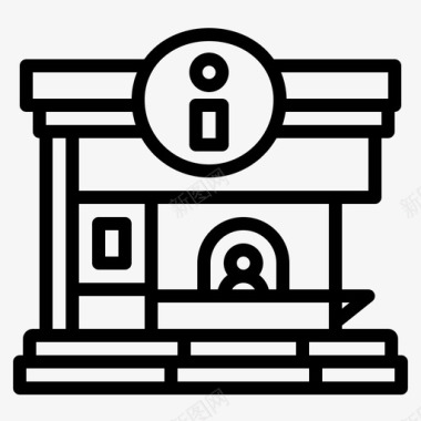 信息中心旅游游客图标