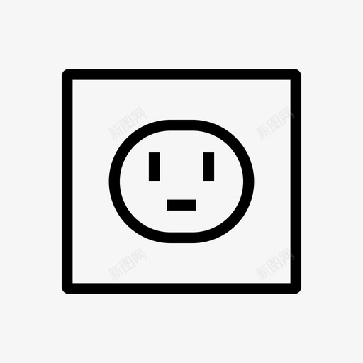 电源电流插座svg_新图网 https://ixintu.com 插座 电源 电流 插头 家庭